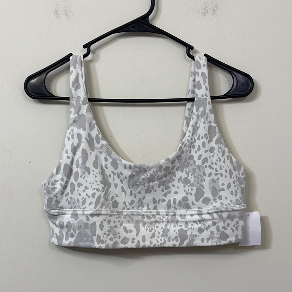 Lululemon Align V-Neck Bra Cheetah Camo Antique White Multi Size 12 NWT - Picture 2 of 7